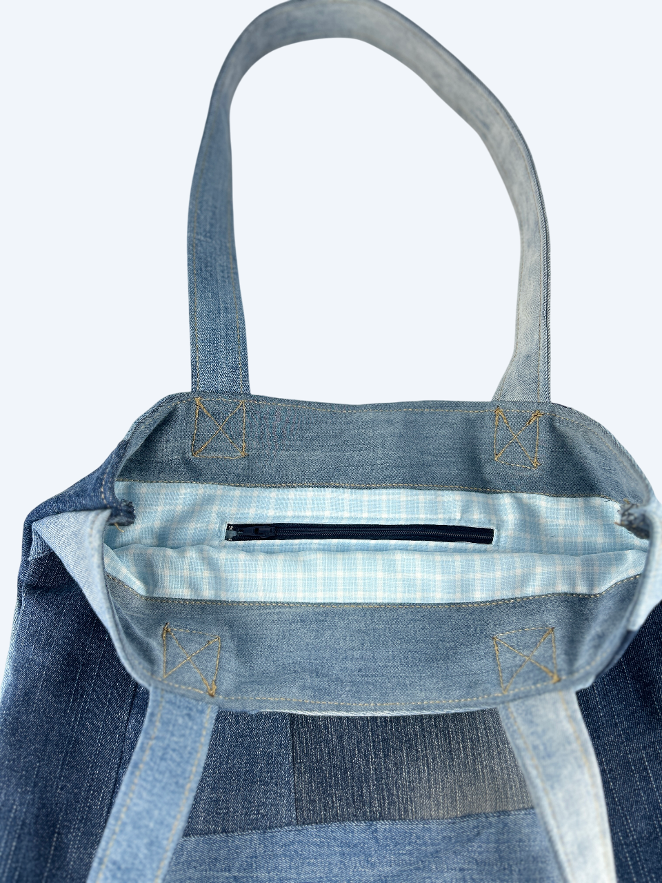 'linnen' tas van jeans - Afbeelding 3