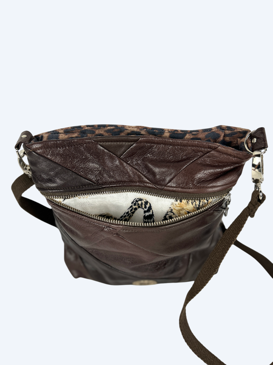 leren schoudertas - Afbeelding 4